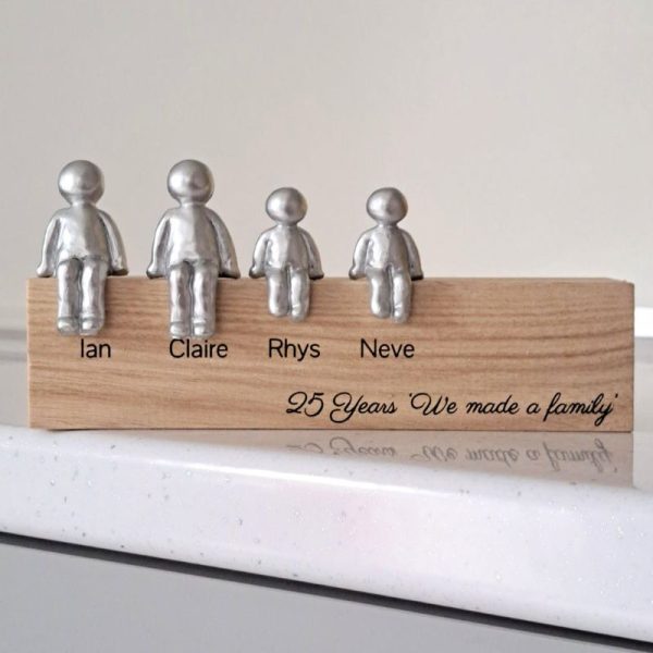 Personalised Choose Your Own Family Combination Sculpture Figurines Anniversary, Christmas, Fathers Day and Mothers Day Gift Idea Together We Make A Family Gifts - Image 3
