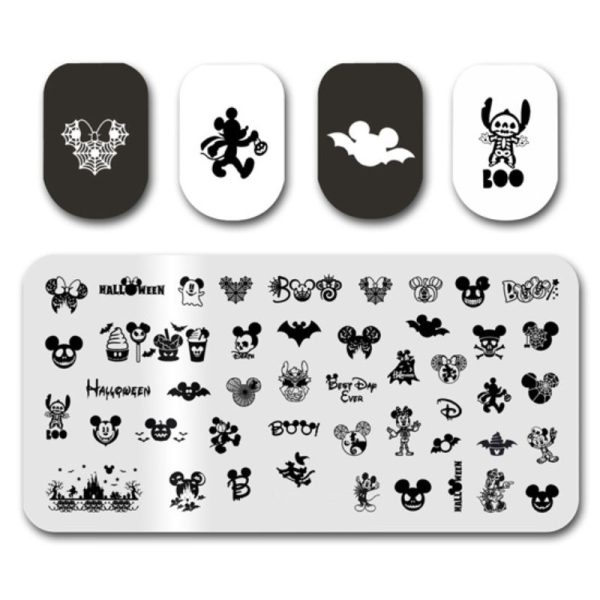 Halloween Disney Mickey Mouse And Stitch Stamping Plate Design 137