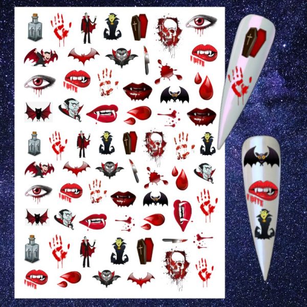 Halloween Vampire Dracula Water Decals