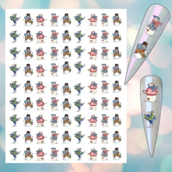 Snowmen Nail Stickers Design 766