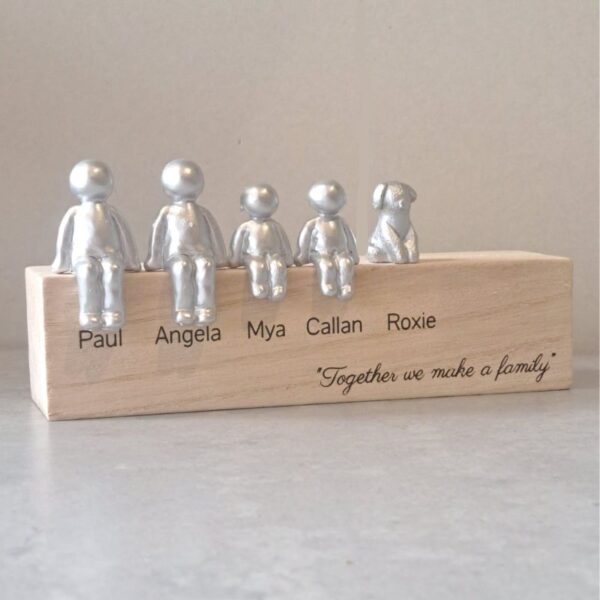 Personalised Choose Your Own Family Combination Sculpture Figurines Anniversary, Christmas, Fathers Day and Mothers Day Gift Idea Together We Make A Family Gifts - Image 4