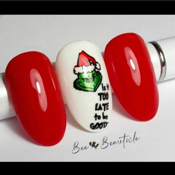 Grinch Nail Stamping Plate Christmas Design 086 - Image 2