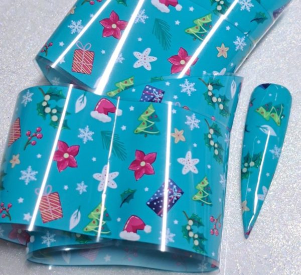 Christmas nail transfer foil design 30