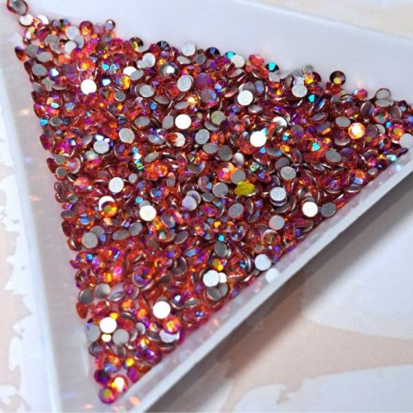AB Coral Crystals SS6 SS12