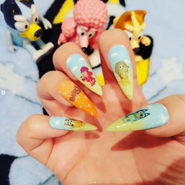 Bluey Water Slide Nail Art Decals - Image 2