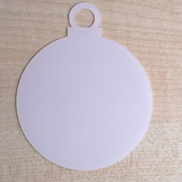 Acrylic Blank Bauble 11.7cm x 9.6cm x 3mm