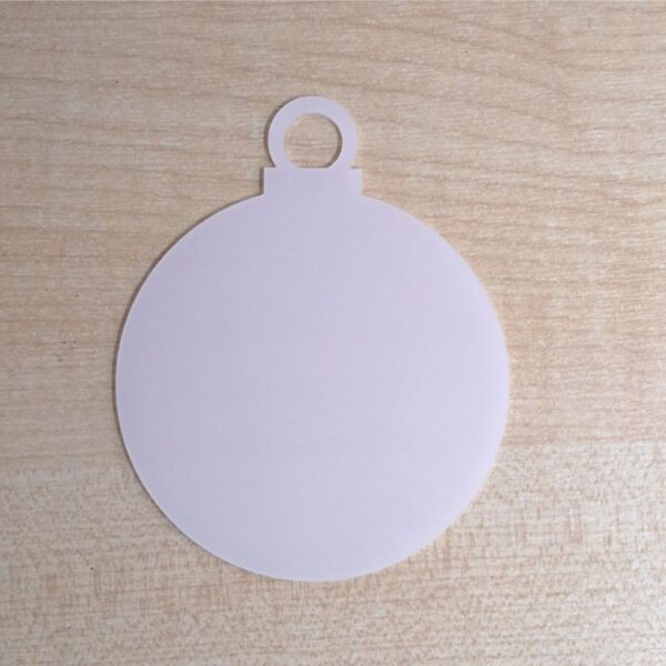 Acrylic Blank Bauble 7.7cm x 6.5cm x 3mm