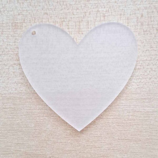 Acrylic Blank Love Heart