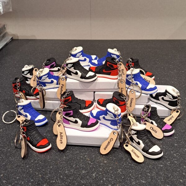 3D Nike Jordan Trainers Sneakers Shoes Personalised Keyrings House Car Keys Nike Keychain Nike Keyrings - Image 2