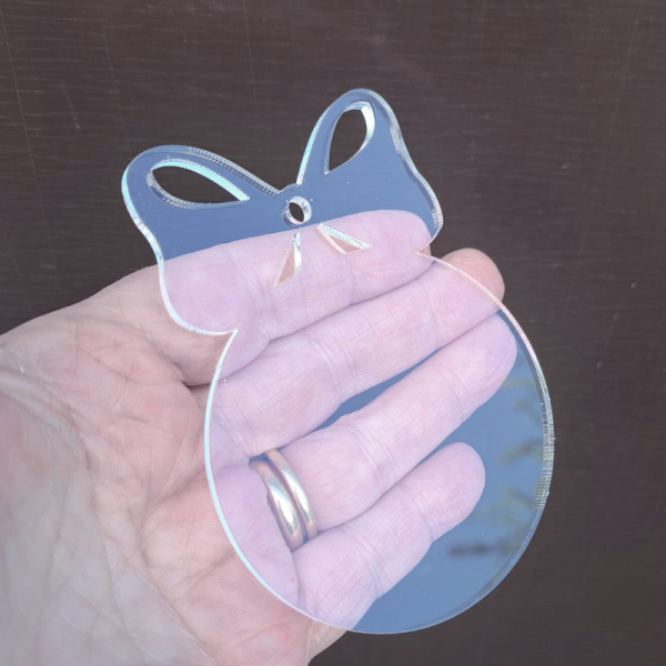 Clear Acrylic Blank Bow Bauble