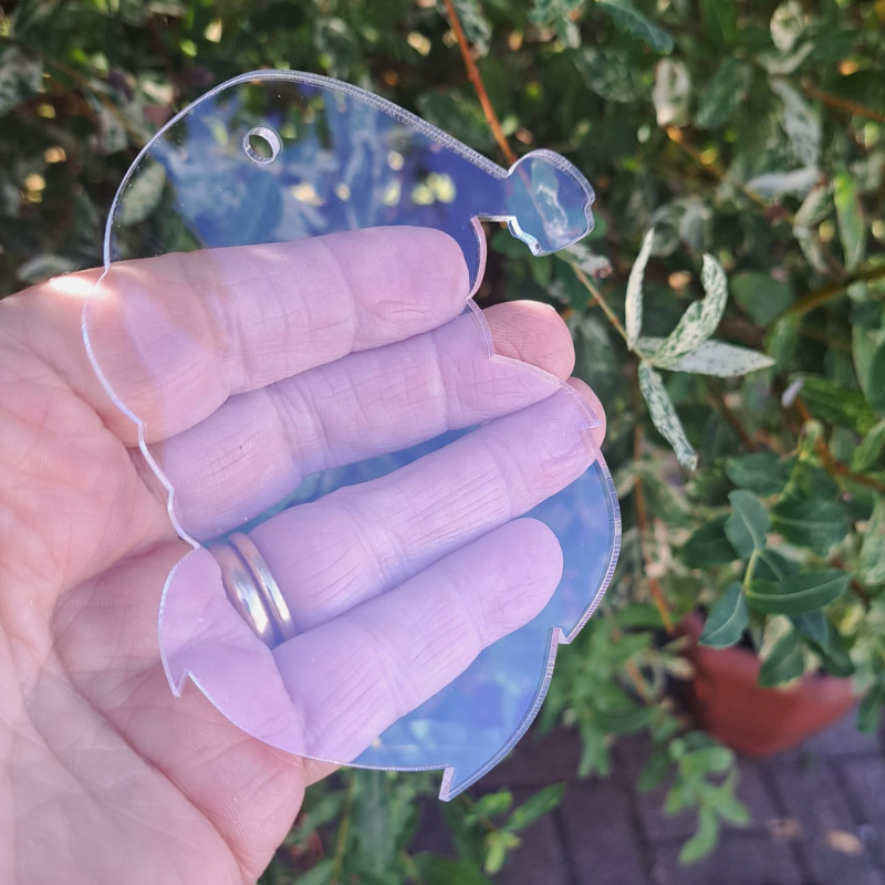 Large Clear Acrylic Blank Santa Head Bauble