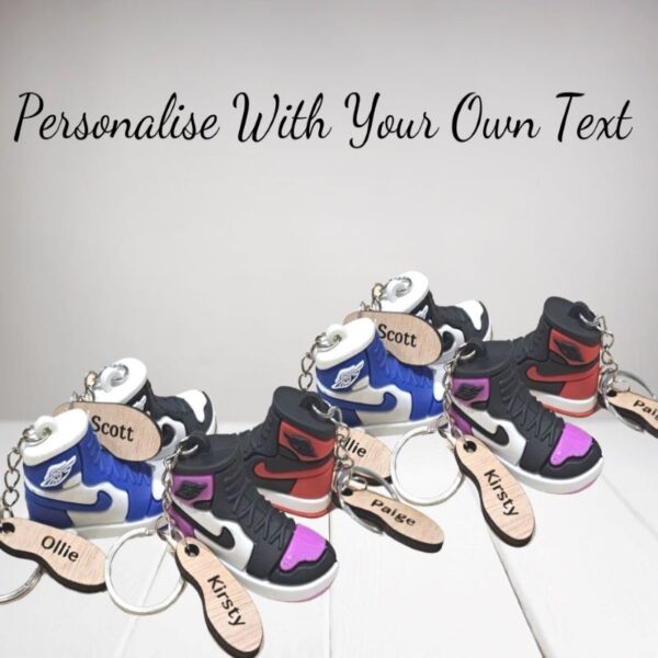 3D Nike Jordan Trainers Sneakers Shoes Personalised Keyrings House Car Keys Nike Keychain Nike Keyrings - Image 7