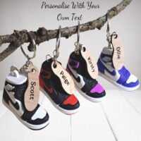 3D Nike Jordan Trainers Sneakers Shoes Personalised Keyrings House Car Keys Nike Keychain Nike Keyrings - Blue
