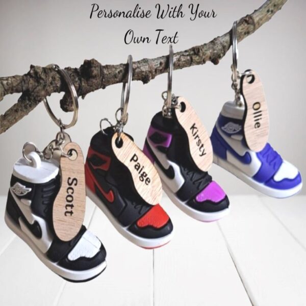 3D Nike Jordan Trainers Sneakers Shoes Personalised Keyrings House Car Keys Nike Keychain Nike Keyrings - Image 6
