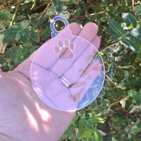 Paw Print Clear Acrylic Blank Bauble