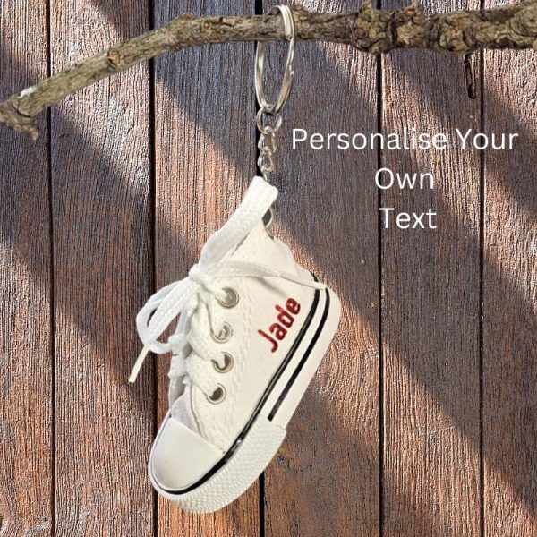 Converse Canvas Shoe Keyrings Personalised Converse Canvas Style Shoe Keychain - Image 4