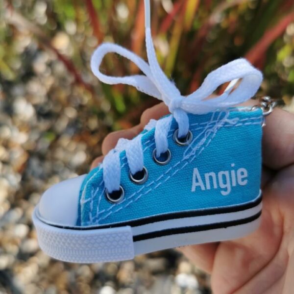 Converse Canvas Shoe Keyrings Personalised Converse Canvas Style Shoe Keychain - Image 3