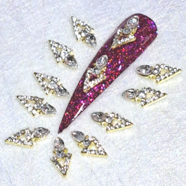 Crystal Alloy Nail Art Charms x 1 Design A