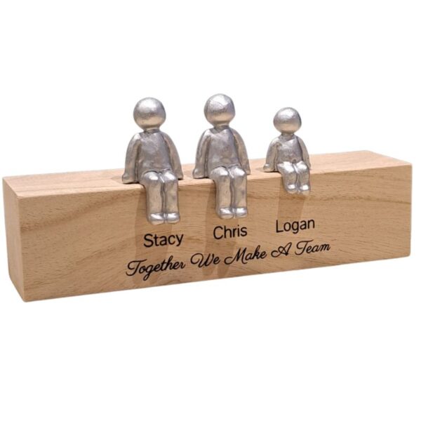 Our Salon Team Wooden Block Stand And Sculpture Figurines Personalised Salon Advertising Sign - Image 2