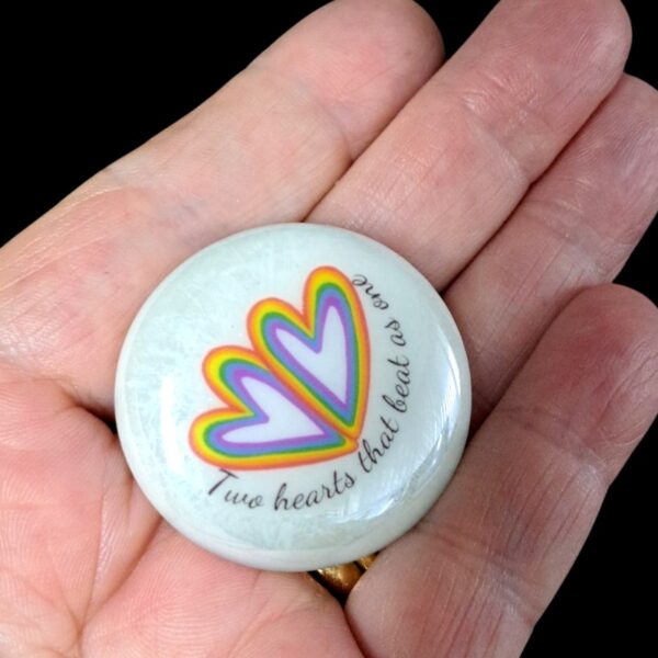 Heart Rainbow Gay Pride Pocket Hug Comfort Pebble Stone Comfort Hug Anxiety Stress Reliever Friends Gift Mental Health Hug - Image 2