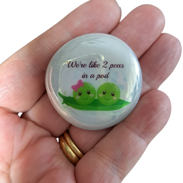 We're Like 2 Peas In A Pod Pocket Hug Comfort Pebble Stone Comfort Hug Anxiety Stress Reliever Friends Gift Mental Health Hug - Image 3