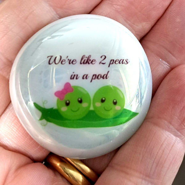 We're Like 2 Peas In A Pod Pocket Hug Comfort Pebble Stone Comfort Hug Anxiety Stress Reliever Friends Gift Mental Health Hug - Image 2