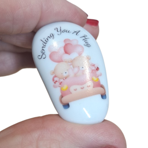 Teddy Bears Pocket Hug Comfort Pebble Stone Comfort Hug Anxiety Stress Reliever Wellness Friends Gift Mental Health Hug