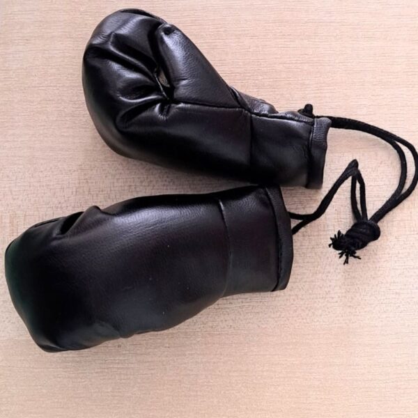 Personalised Black Mini Boxing Gloves For Cars & Gifts - Image 3