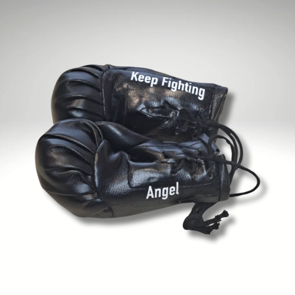 Personalised Black Mini Boxing Gloves For Cars & Gifts - Image 5