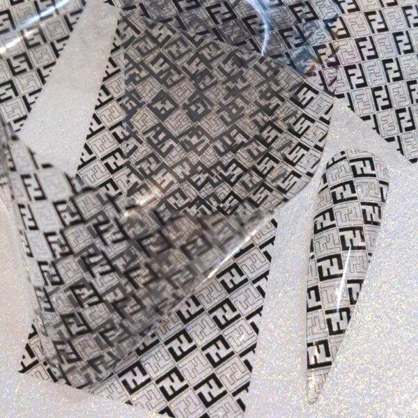 Design 34 Designer Inspired Nail Art Transfer Foil Black
