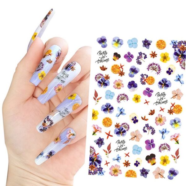 Pansy Flower Water Stickers Design 3373