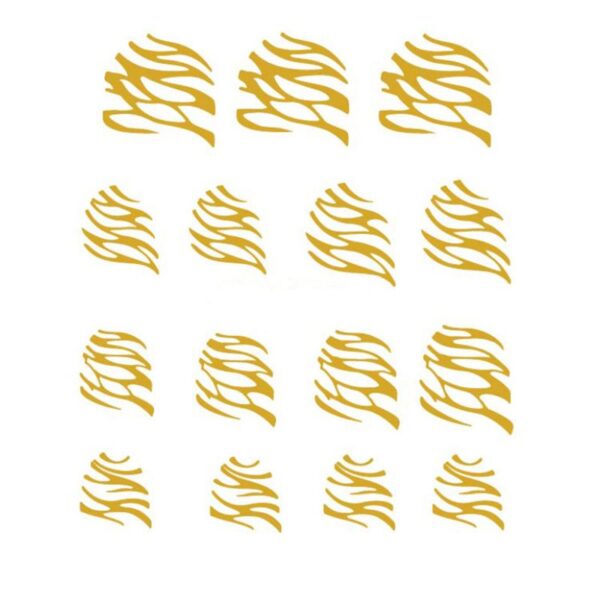 Gold Pattern Design Nail Water Decal Design - 045a