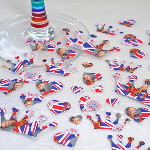 King Charles 111 Coronation Crowns And Hearts Table Confetti Scatter