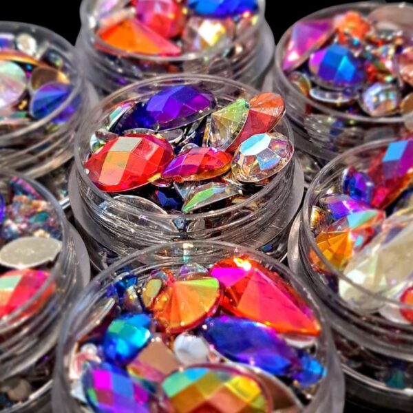 Kings Coronation Face Body And Nail Art Acrylic Jewel Gems Red Clear Blue