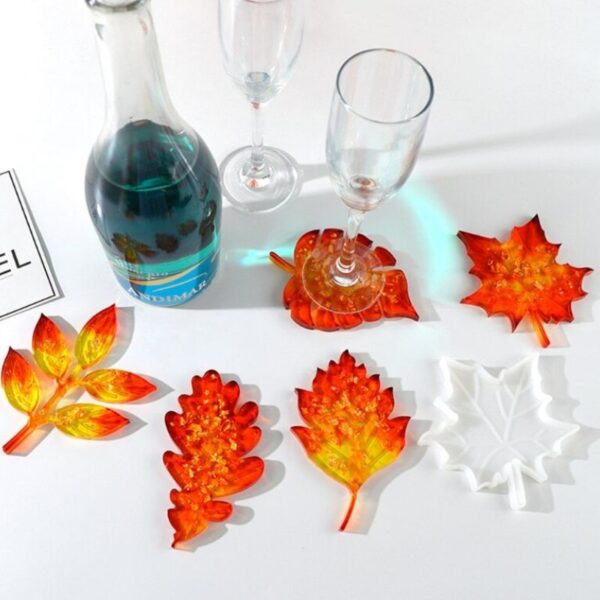 Leaf Shape Silicone Mold, Palm Leaf Silcone Resin Mould, Maple Leaves Shape Silicone Mould, Tropical Leaves Coaster Molds