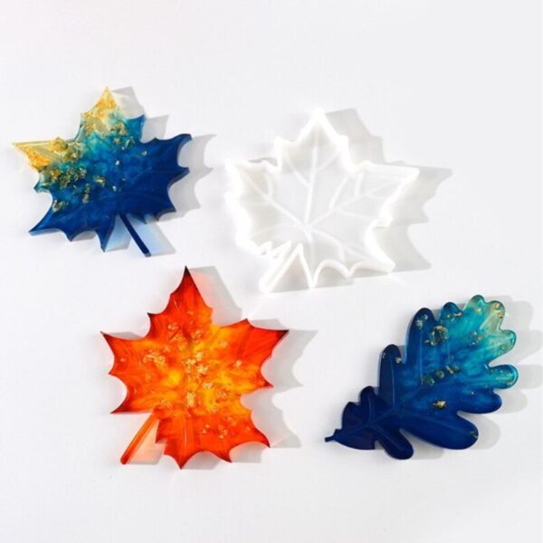Leaf Shape Silicone Mold, Palm Leaf Silcone Resin Mould, Maple Leaves Shape Silicone Mould, Tropical Leaves Coaster Molds - Image 11