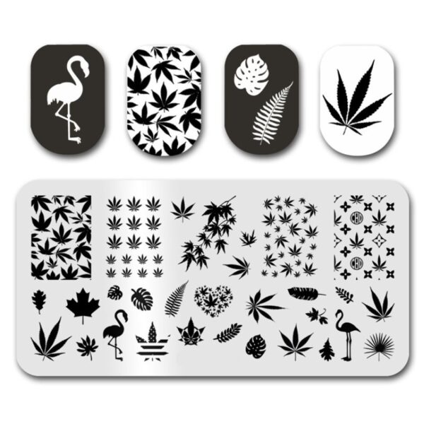 Weed Flamingo Stamping Plate 057