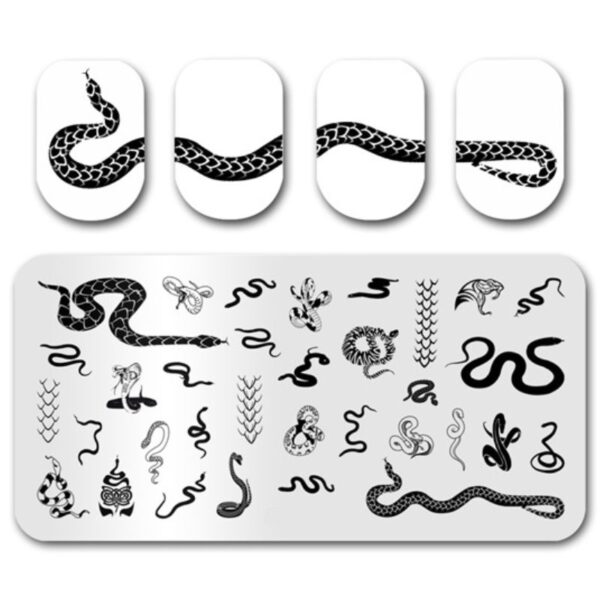 Snake Nail Stamping Plate 023