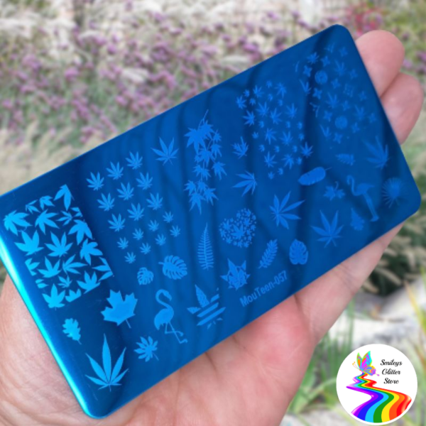 Weed Leaf Nail Stamping Plate Flamingo Nail Stamping Plate 057 - Image 2