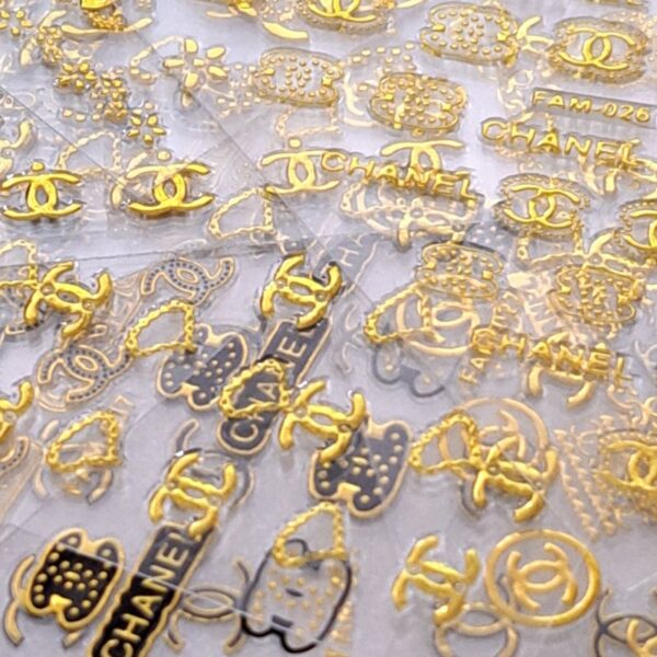 30 Piece Designer Inspired Nail Art Stickers - Image 5