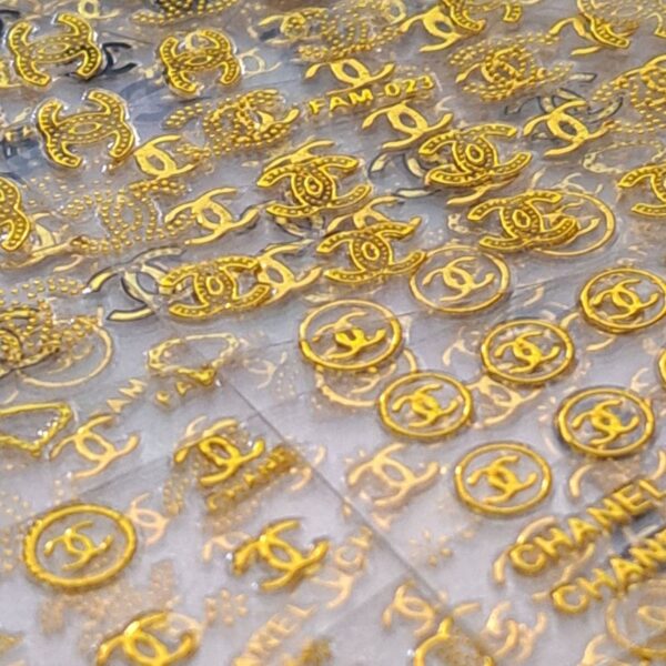 30 Piece Designer Inspired Nail Art Stickers - Image 2