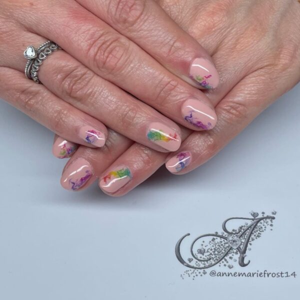 Blooming Ink Abstract Nail Art Stickers Design 1861 - Image 3