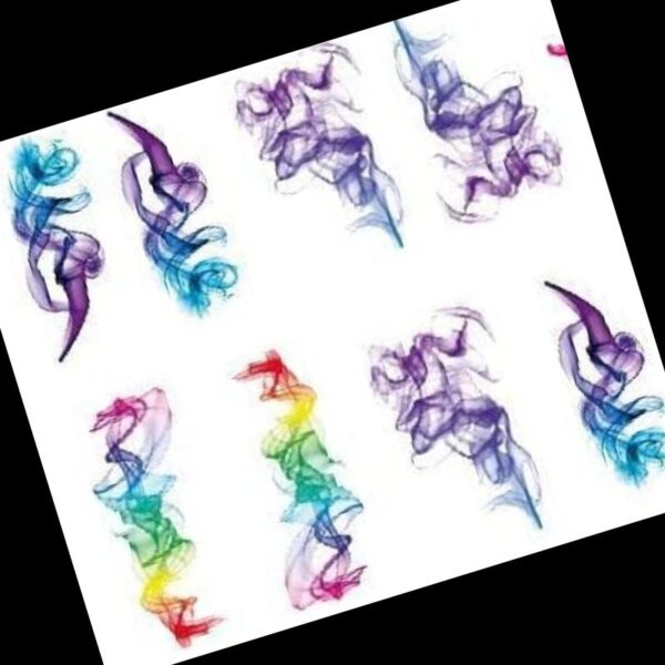 Blooming Ink Abstract Nail Art Stickers Design 1861 - Image 4