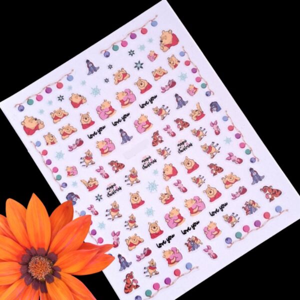 Winnie The Pooh Nail Art Stickers Design 120