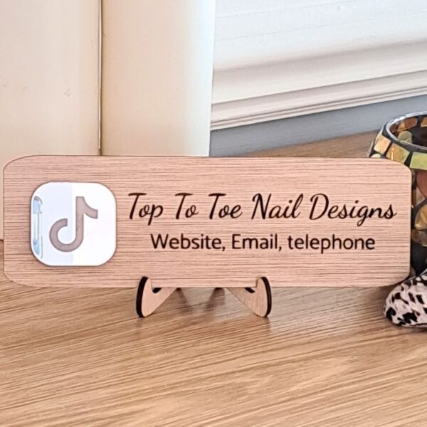 TikTok social media sign