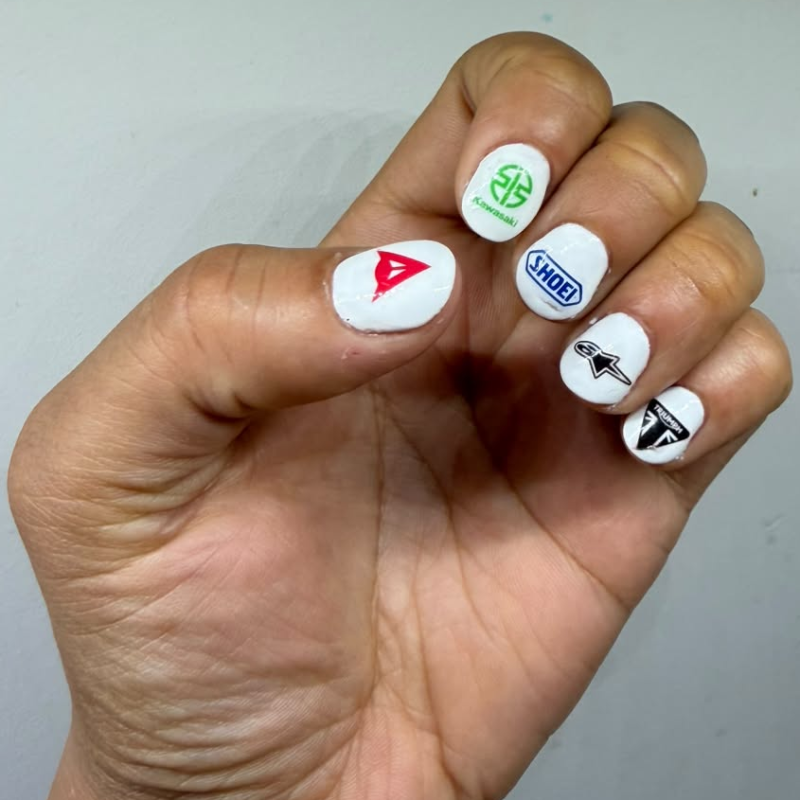 Biker Water Decals, Motorcycle Nail Art Water Decals, Biker Nail Transfers - Image 2