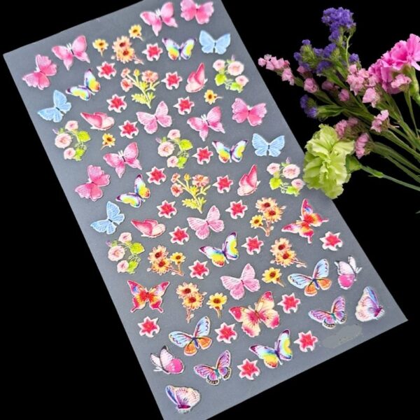 5D Butterfly Nail Art Stickers Design 337