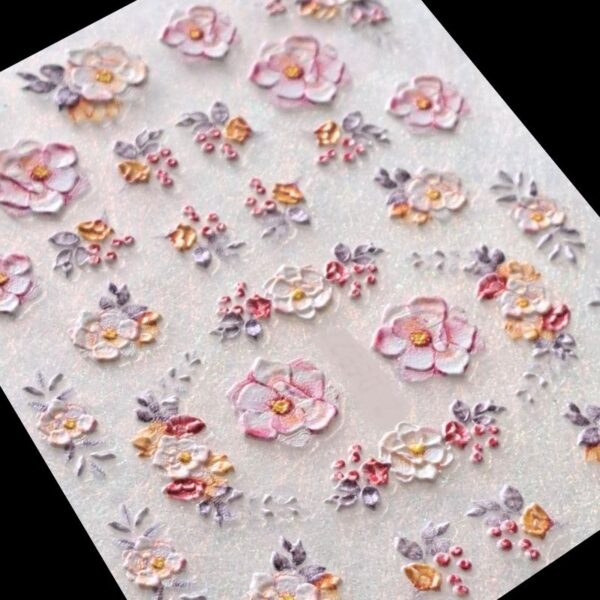 5D Flower Nail Art Stickers Design 827