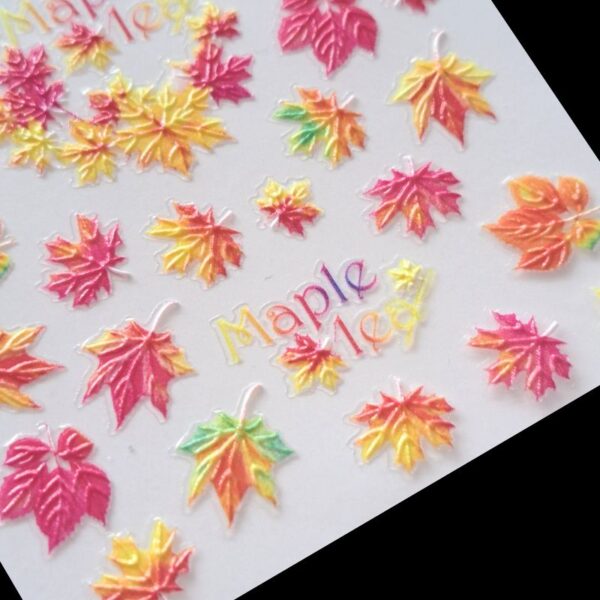 5D Maple Leaf Nail Art Stickers Design 053 - Image 2