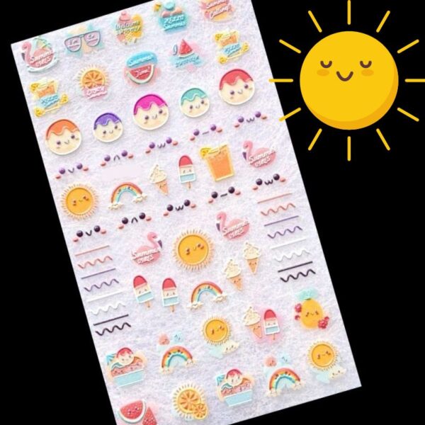 5D Summer Nail Art Stickers Design 557